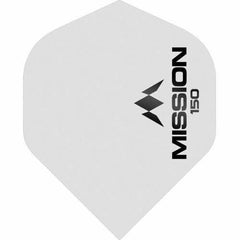 Mission Logo Dart Flights 150 Micron Flight - extra stark - White - FutureDart