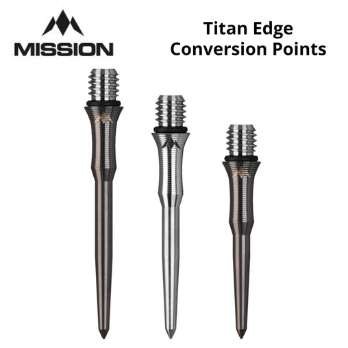 Mission Titan Pro Grooved Conversion Points in 3 Längen - schwarz - 26mm - FutureDart