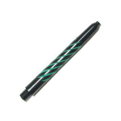Nylon Spiroline Shafts - 2 Größen und 6 Farben - Medium 48mm - Schwarz / Grün - FutureDart