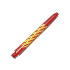 Nylon Spiroline Shafts - 2 Größen und 6 Farben - Short 34mm - Rot / Gelb - FutureDart