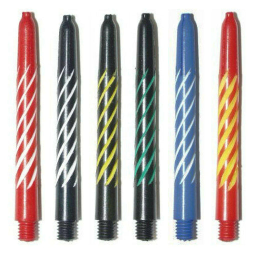 Nylon Spiroline Shafts - 2 Größen und 6 Farben - Short 34mm - Rot / Weiß - FutureDart
