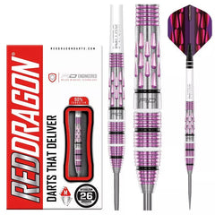 Red Dragon Artura Shocking Pink Steeldarts 24g, 26g - 26g - FutureDart
