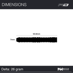 Red Dragon Delta 1 Steeldarts 22g, 24g, 26g - 22g - FutureDart