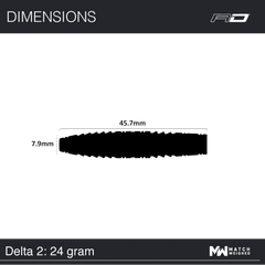 Red Dragon Delta 2 Steeldarts 24g, 26g - 24g - FutureDart