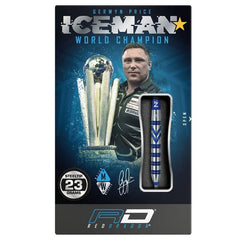 Red Dragon Gerwyn Price Blue Iceman Originals Steeldarts 23g, 24g, 26g - 23g - FutureDart