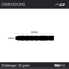 Red Dragon Gerwyn Price Challenger Steeldarts 23g, 24g, 25g - 23g - FutureDart