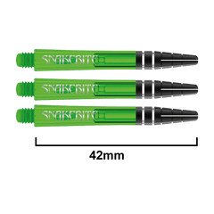 Red Dragon Nitrotech Peter Wright Snakebite Shafts - Green - Black - Medium 42 mm - FutureDart
