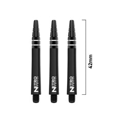 Red Dragon Nitrotech Shaft - Medium 42mm - Solid Black - FutureDart