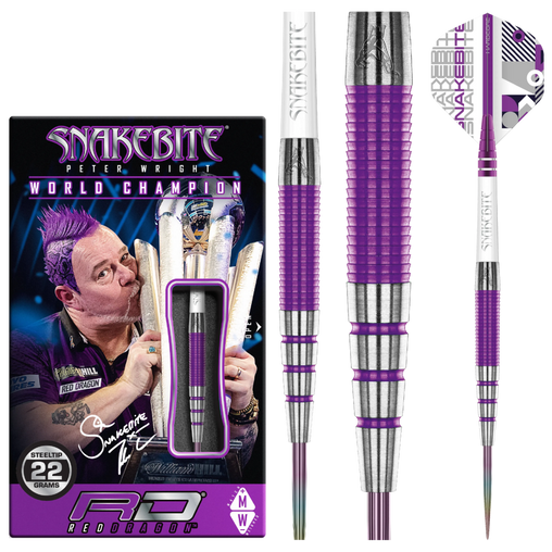 Red Dragon Peter Wright PL 15 Medusa Steeldarts 22g, 23g, 24g - 22g - FutureDart