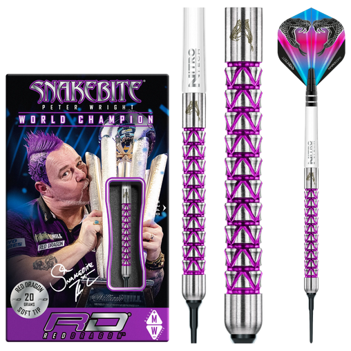 Red Dragon Peter Wright Snakebite Vyper Softdarts 20g, 21g, 22g - 20g - FutureDart