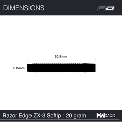 Red Dragon Razor Edge ZX - 3 Softdarts 20g - FutureDart