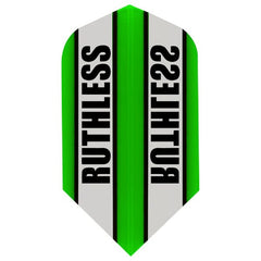 Ruthless - Clear Panel - 100 Micron - Slim Flights - Green - FutureDart