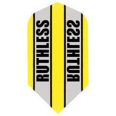 Ruthless - Clear Panel - 100 Micron - Slim Flights - Yellow - FutureDart