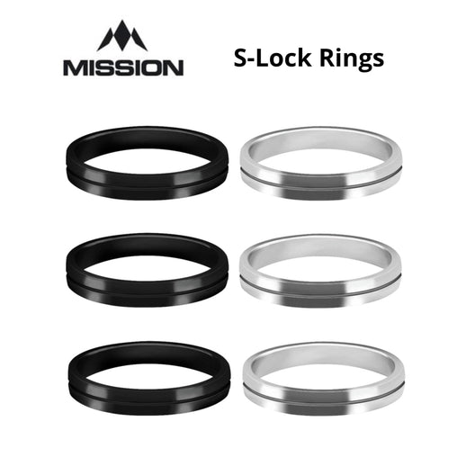 S - Lock Rings Aluminium Schaftringe Flight Ringe Slot Lock - Black - FutureDart