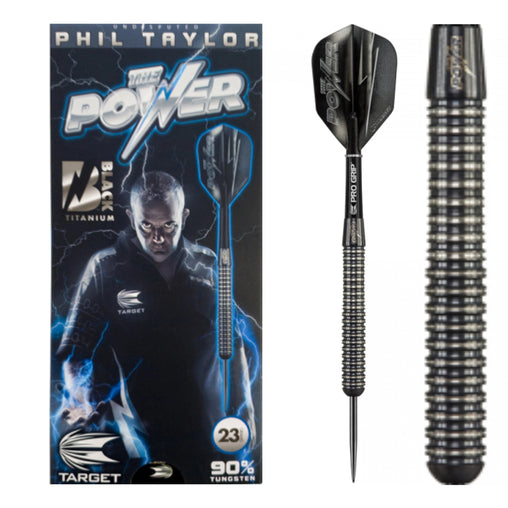 Target Phil Taylor Power Black Titanium Steeldarts 23g - FutureDart