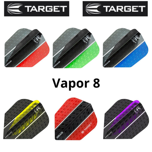 Target Vapor 8 Vision Ultra No6 Flights - Schwarz Rot - FutureDart