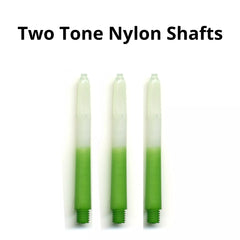 Two Tone Nylon Shafts - Medium 48mm - Green - FutureDart