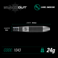 Winmau Blackout V2 Steeldarts 24g, 26g - 24g - FutureDart