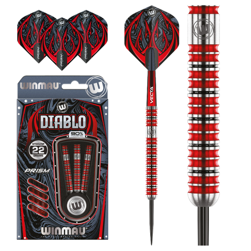 Winmau Diablo Parallel Steeldarts 22g, 23g, 24g, 25g - 22g - FutureDart