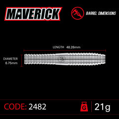 Winmau Maverick Steeldarts 21g, 22g, 23g, 24g, 25g - 21g - FutureDart
