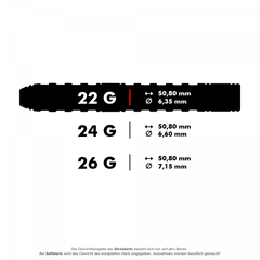 Winmau Michael van Gerwen MvG Assault 90% Steeldarts 22g, 24g, 26g - 22g - FutureDart