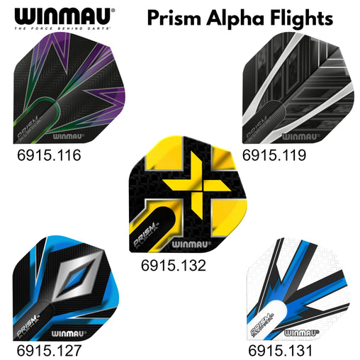 Winmau Prism Alpha Dart Flights - verschiedene Designs 8 - 6915.116 - FutureDart