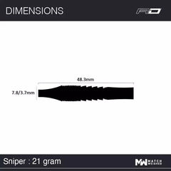 Winmau Sniper Steeldarts 21g, 22g, 23g - 23g - FutureDart